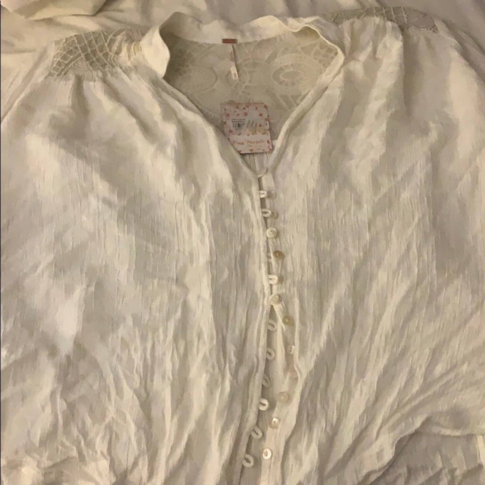 Free People off white blouse